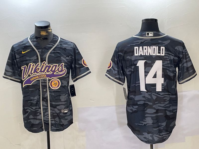 Men Minnesota Vikings #14 Darnold Camo Joint Name 2024 Nike Limited NFL Jersey style 3->indianapolis colts->NFL Jersey
